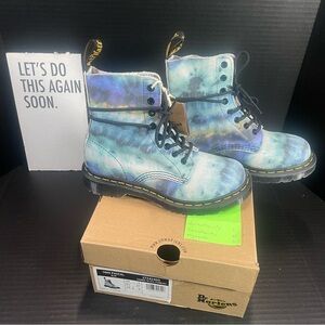 BNIB Dr Martens Pascal 1460 Blue Summer Tie Dye UK 4 US 6 Boot